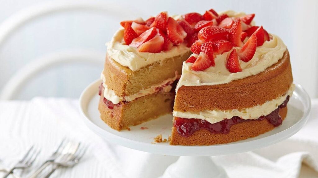 Victoria sponge cake, one of the most delicious desserts